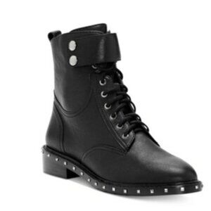 Vince Camuto Talorini Moto Combat Boots Genuine Leather Booties